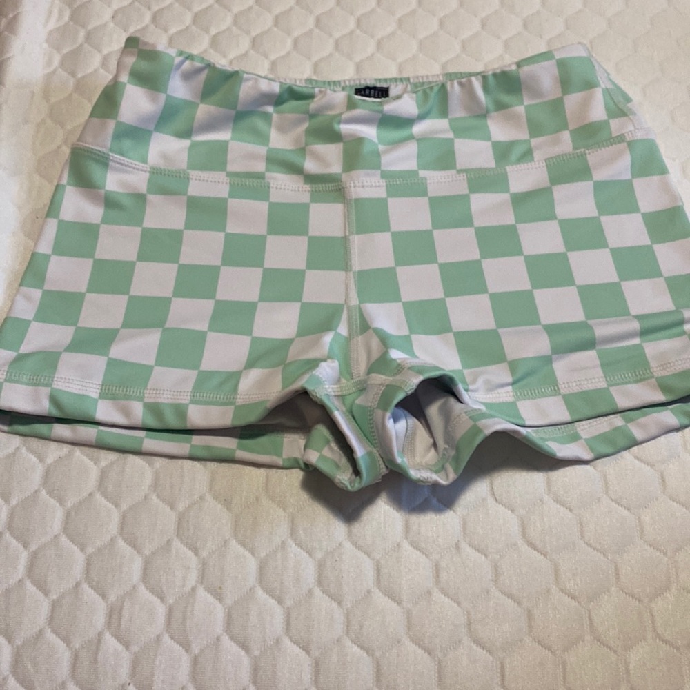 Barbell Cartel checkerboard shorts
